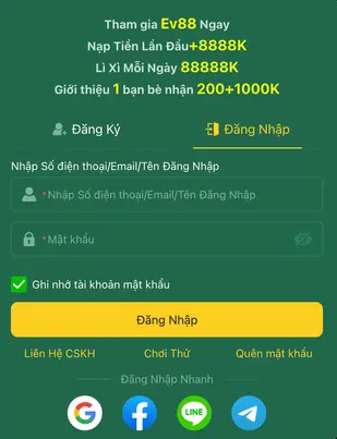 Đăng Ký Tài Khoản EV888 – Bước Đầu Cho Cuộc Chơi Đỉnh Cao